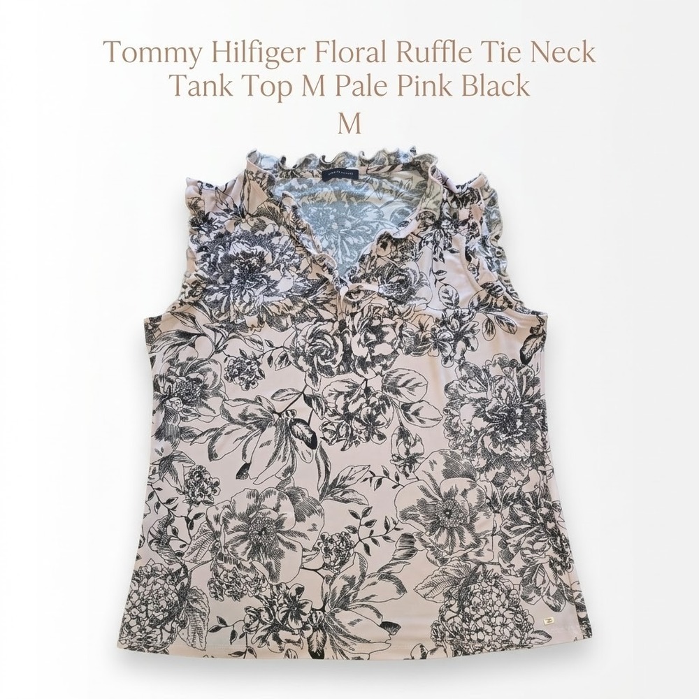 Tommy Hilfiger Floral blouse Pale Pink Black